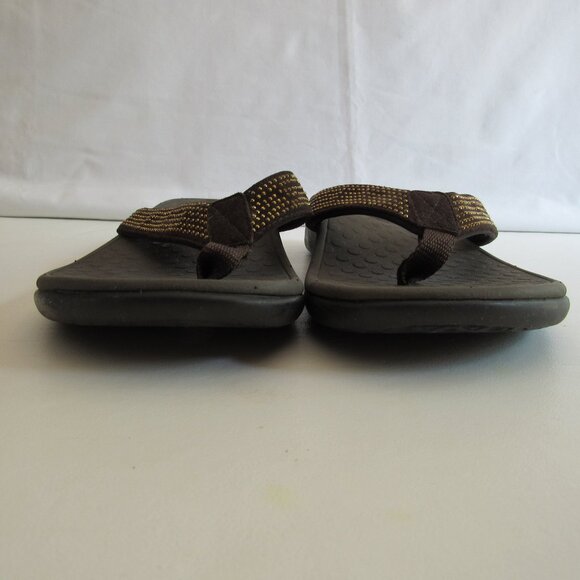 Vionic Flip Flop Thong Sandals Brown Tide Rhinestone Size 7 - Picture 2 of 7